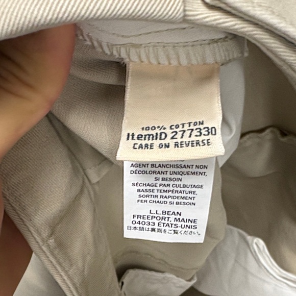 LL Bean 100% cotton Tan Pants - Picture 4 of 4